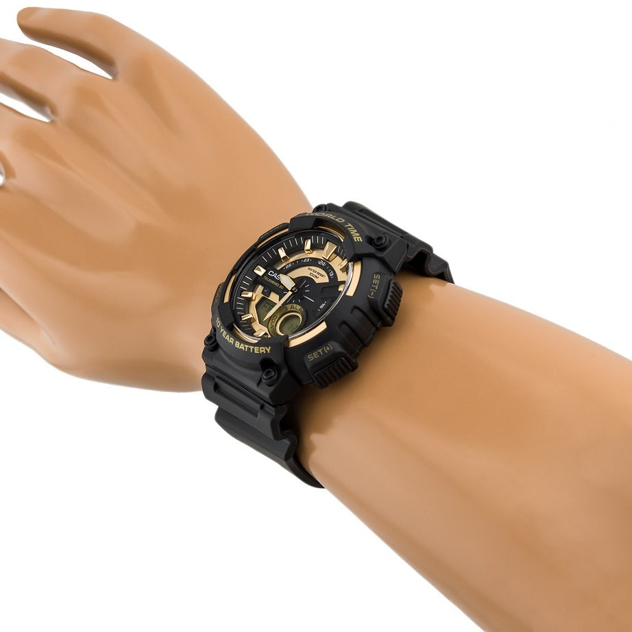 Casio Youth Dual Time Resin Belt Watch AEQ-110BW-9AVDF