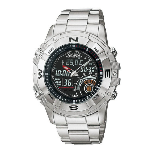Casio Youth Hunting Timer Stainless Steel Chain Watch AMW-705D-1AVDF