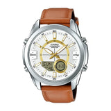 Casio Enticer Dual Time Multifunction Leather Belt Watch AMW-810L-5AVDF