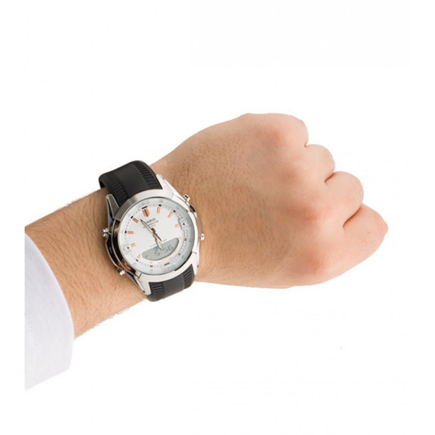 Casio Enticer Dual Time Resin Belt Watch AMW-840-7AVDF