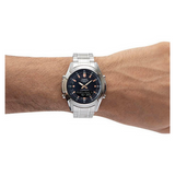 Casio Enticer Dual Time Stainless Steel Chain Watch AMW-840D-1AVDF