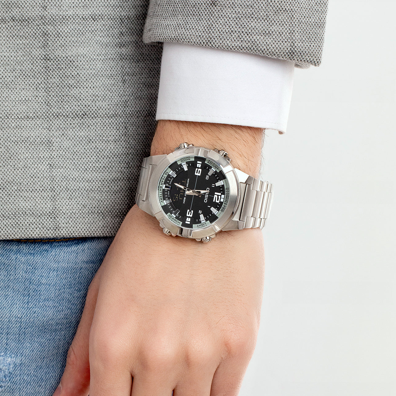 Casio Standard Dual Time Chain Watch AMW-870D-1AVDF