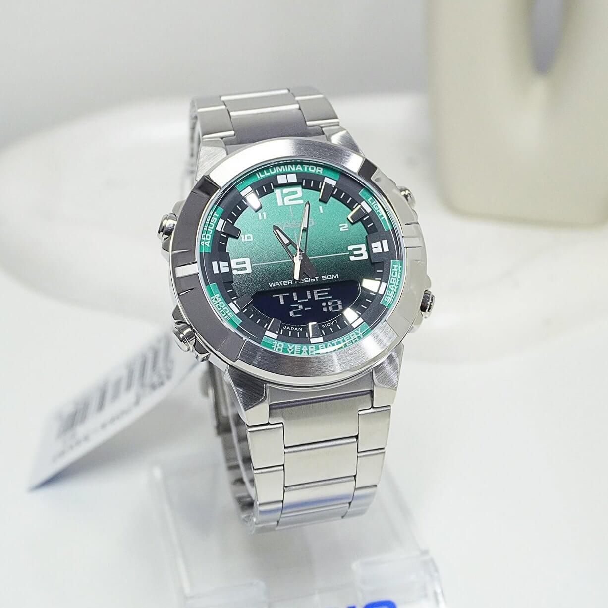 Casio Standard Dual Time Chain Watch AMW-870DA-3AVDF