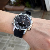 Casio Standard Illuminator Dual Time Stainless Steel Resin Belt Watch AMW-880-1AVDF