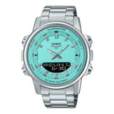 Casio Standard Illuminator Dual Time Stainless Steel Chain Watch AMW-880D-2A2VDF