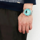 Casio Standard Illuminator Dual Time Stainless Steel Chain Watch AMW-880D-2A2VDF