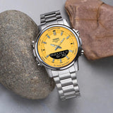 Casio Standard Illuminator Dual Time Stainless Steel Chain Watch AMW-880D-9AVDF