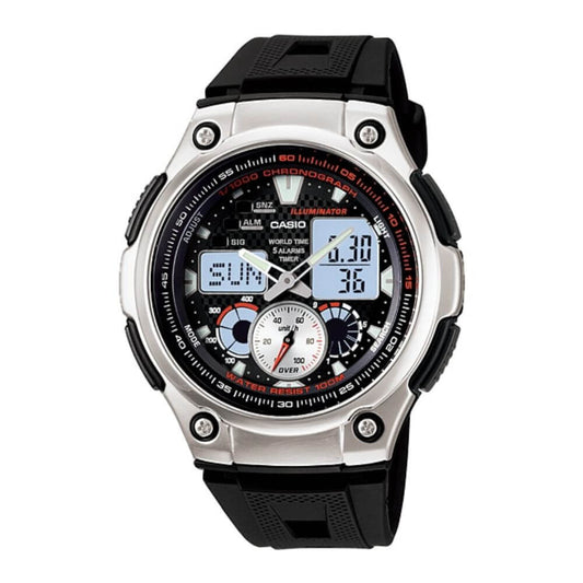 Casio Youth Dual Time Resin Belt Watch AQ-190W-1AVDF