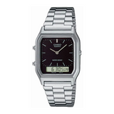 Casio Vintage Dual Time Chain Watch AQ-230A-1DMQ