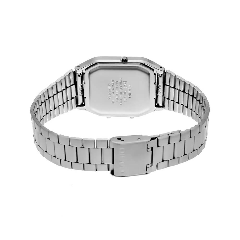 Casio Vintage Dual Time Chain Watch AQ-230A-2A1MQYDF