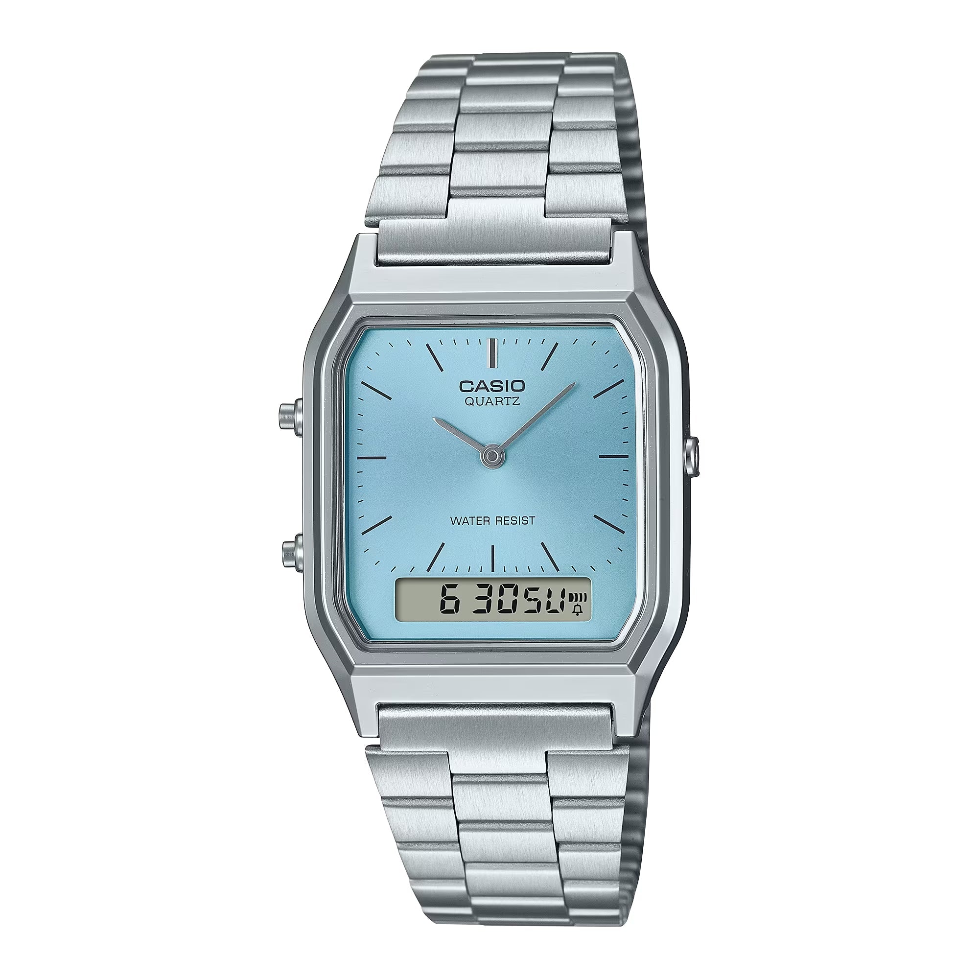Casio Vintage Dual Time Chain Watch AQ-230A-2A1MQYDF