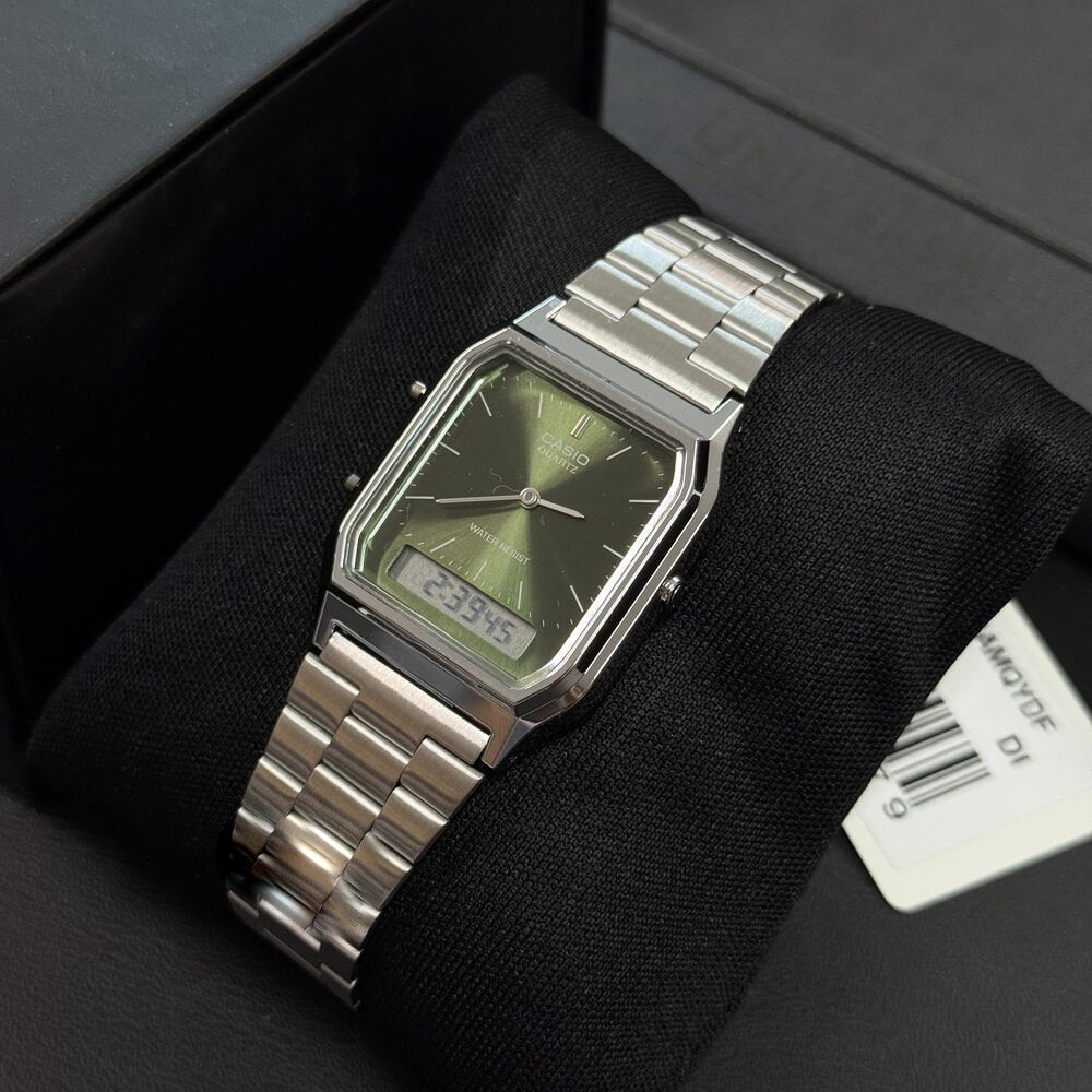 Casio Vintage Dual Time Chain Watch AQ-230A-3AMQYDF