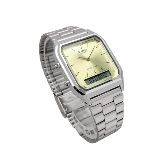 Casio Vintage Dual Time Chain Watch AQ-230A-9AMQYDF