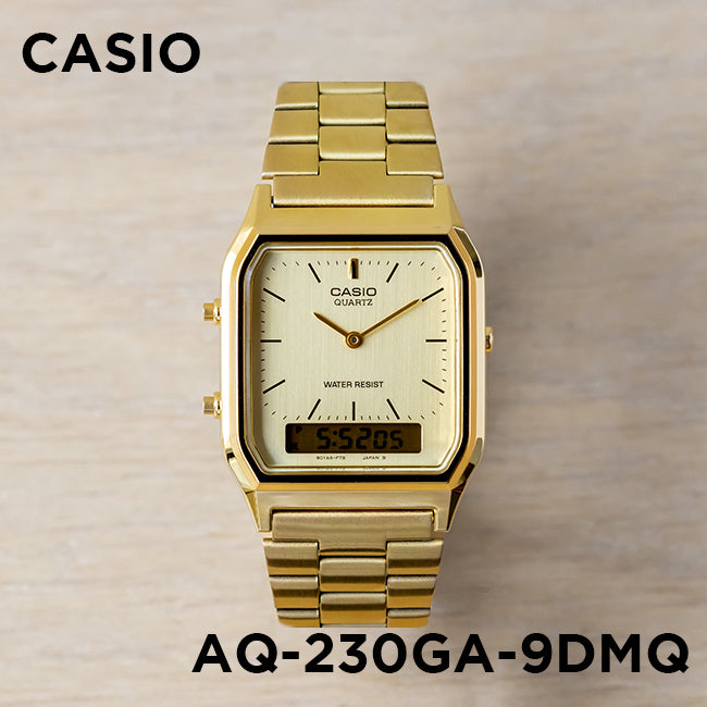 Casio Vintage Dual Time Chain Watch AQ-230GA-9DMQ