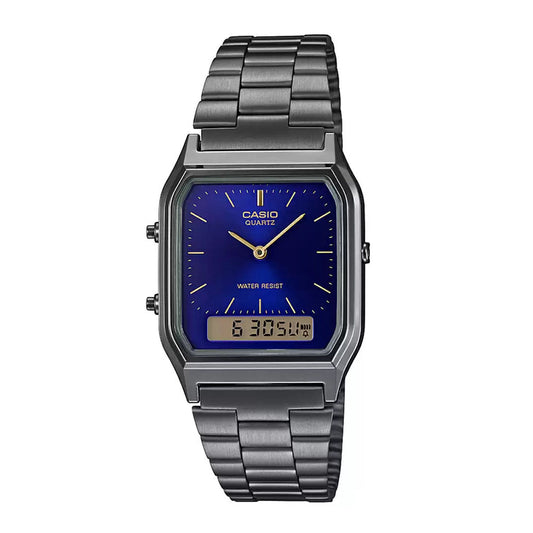 Casio Vintage Dual Time Chain Watch AQ-230GG-2ADF