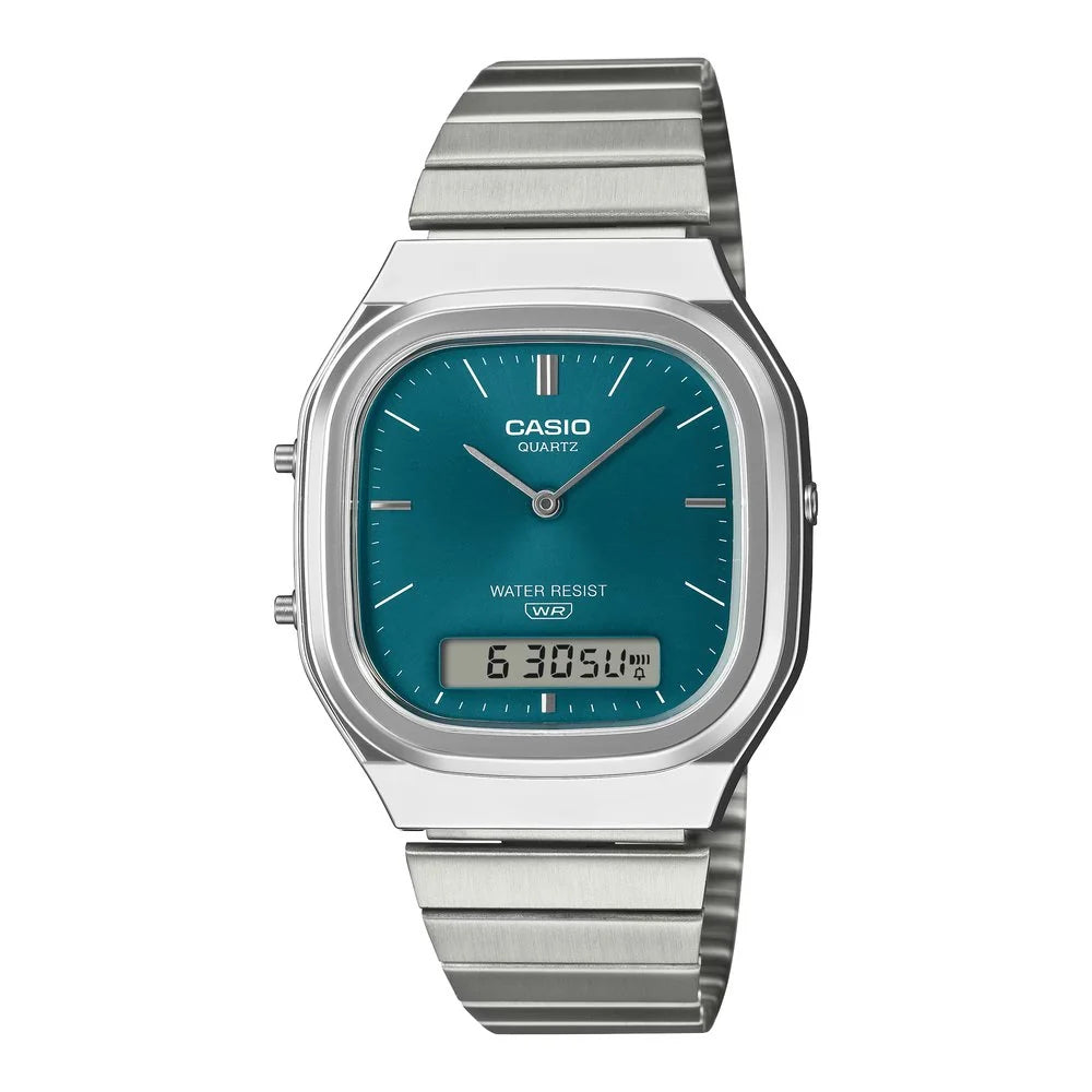 Casio AQ-240E-3ADF Premium Quality Vintage Dual Time Watch