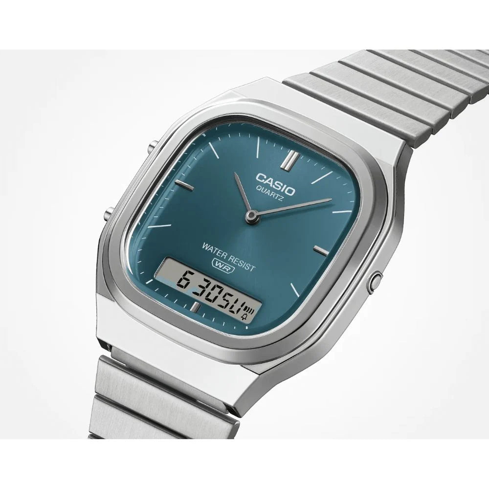 Casio AQ-240E-3ADF Premium Quality Vintage Dual Time Watch