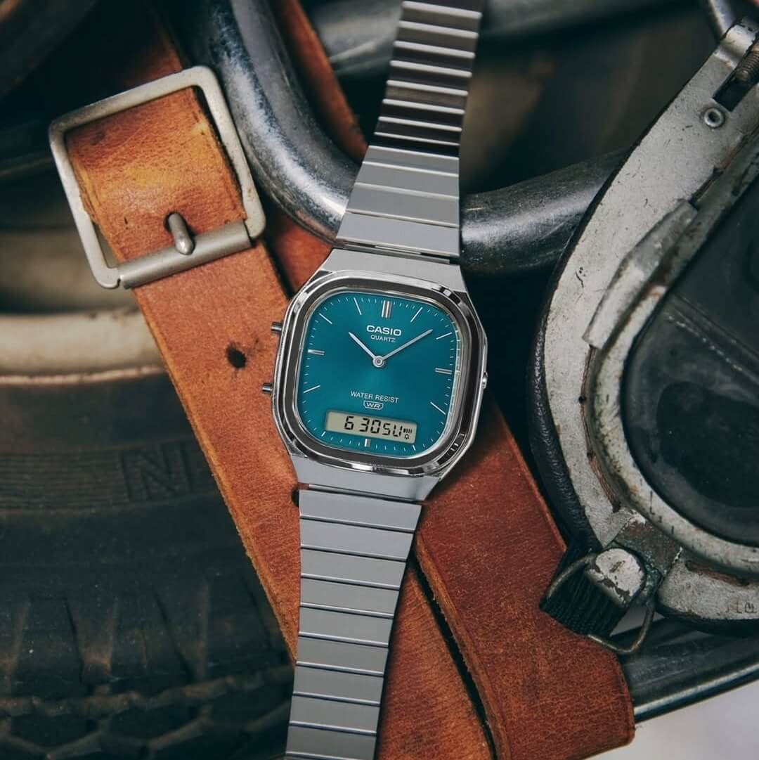 Casio AQ-240E-3ADF Premium Quality Vintage Dual Time Watch