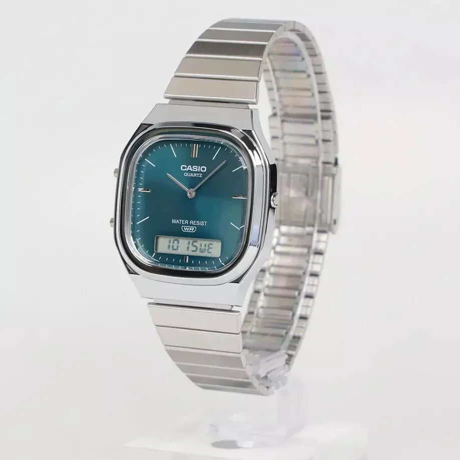 Casio AQ-240E-3ADF Premium Quality Vintage Dual Time Watch