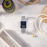 Casio Vintage Dual Time Silver Chain Watch AQ-800E-1ADF