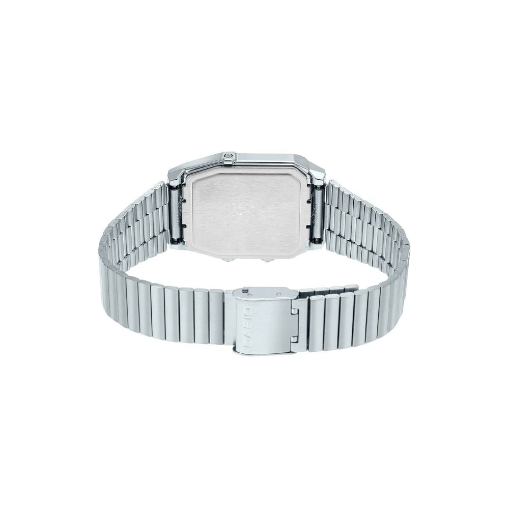 Casio Vintage Dual Time Silver Chain Watch AQ-800E-1ADF
