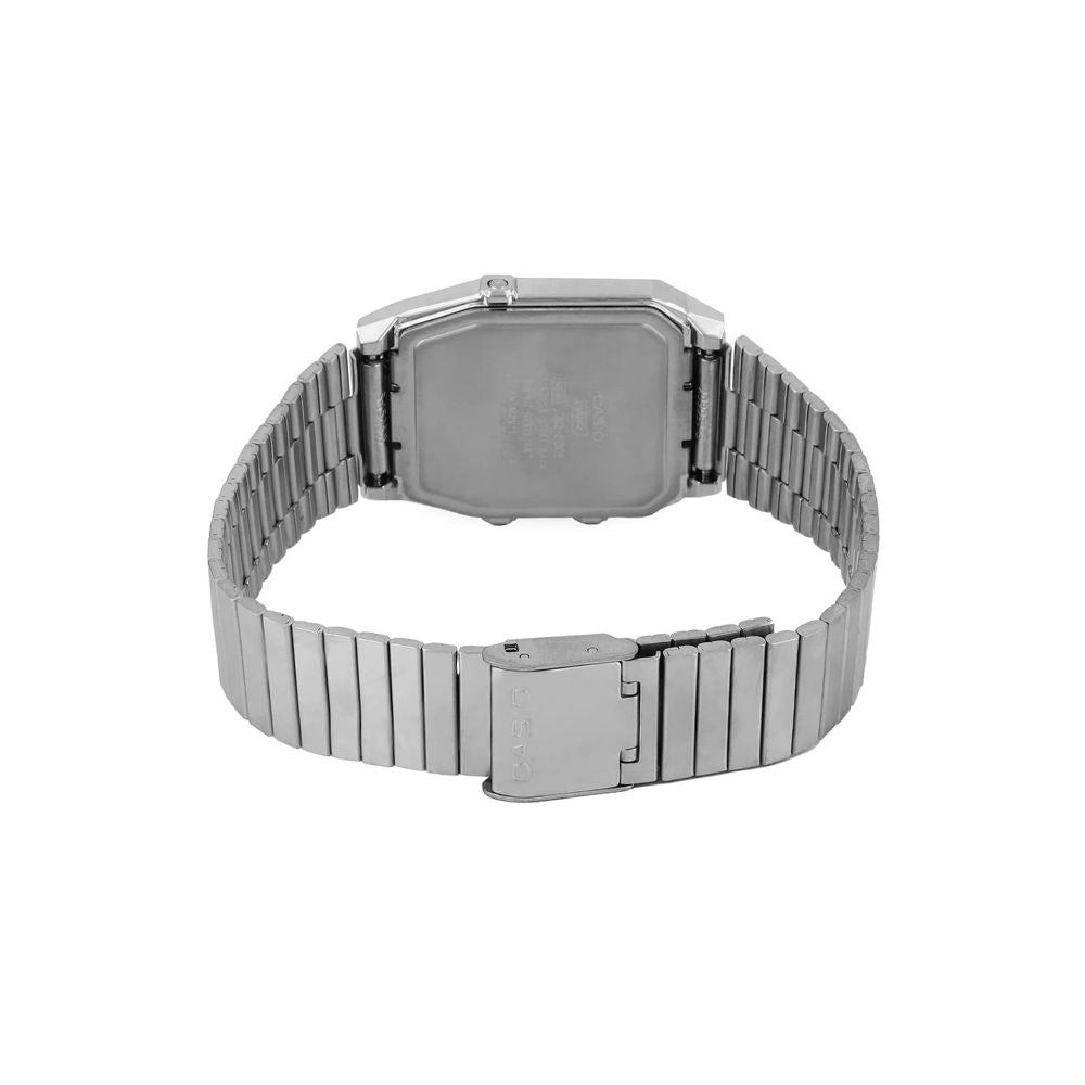 Casio Vintage Dual Time Silver Chain Watch AQ-800EC-2ADF
