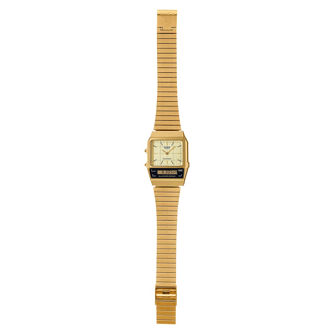 Casio Vintage Dual Time Golden Chain Watch AQ-800EG-9ADF