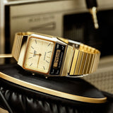 Casio Vintage Dual Time Golden Chain Watch AQ-800EG-9ADF