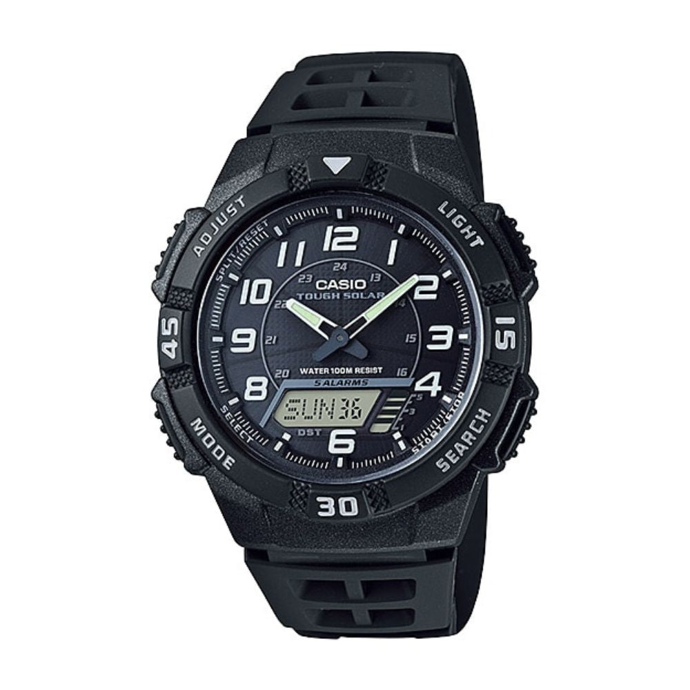 Casio Youth Tough Solar Dual Time Resin Belt Watch AQ-S800W-1BVDF