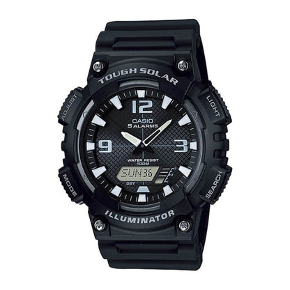 Casio Youth Tough Solar Dual Time Resin Belt Watch AQ-S810W-1AVDF