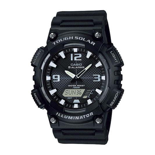 Casio Youth Tough Solar Dual Time Resin Belt Watch AQ-S810W-1AVDF