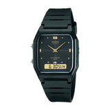 Casio Vintage Dual Time Resin Belt Watch AW-48HE-1AVDF