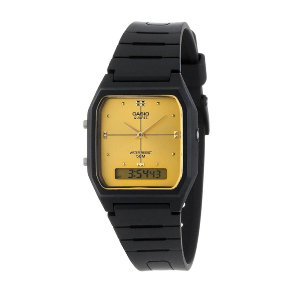 Casio Vintage Dual Time Resin Belt Watch AW-48HE-9AVDF