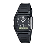 Casio Vintage Dual Time Resin Belt Watch AW-48HE-1BVDF