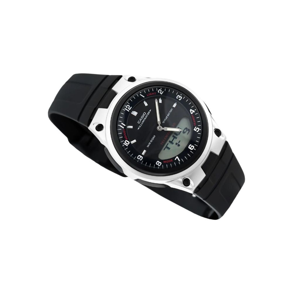 Casio Youth Dual Time Resin Belt Watch AW-80-1AVDF