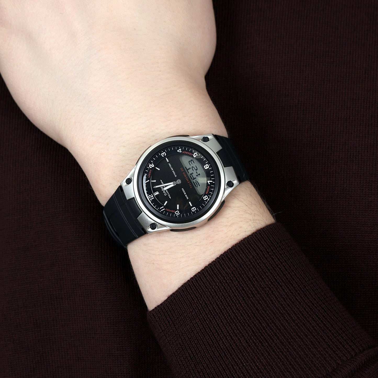 Casio Youth Dual Time Resin Belt Watch AW-80-1AVDF