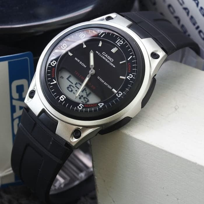 Casio Youth Dual Time Resin Belt Watch AW-80-1AVDF