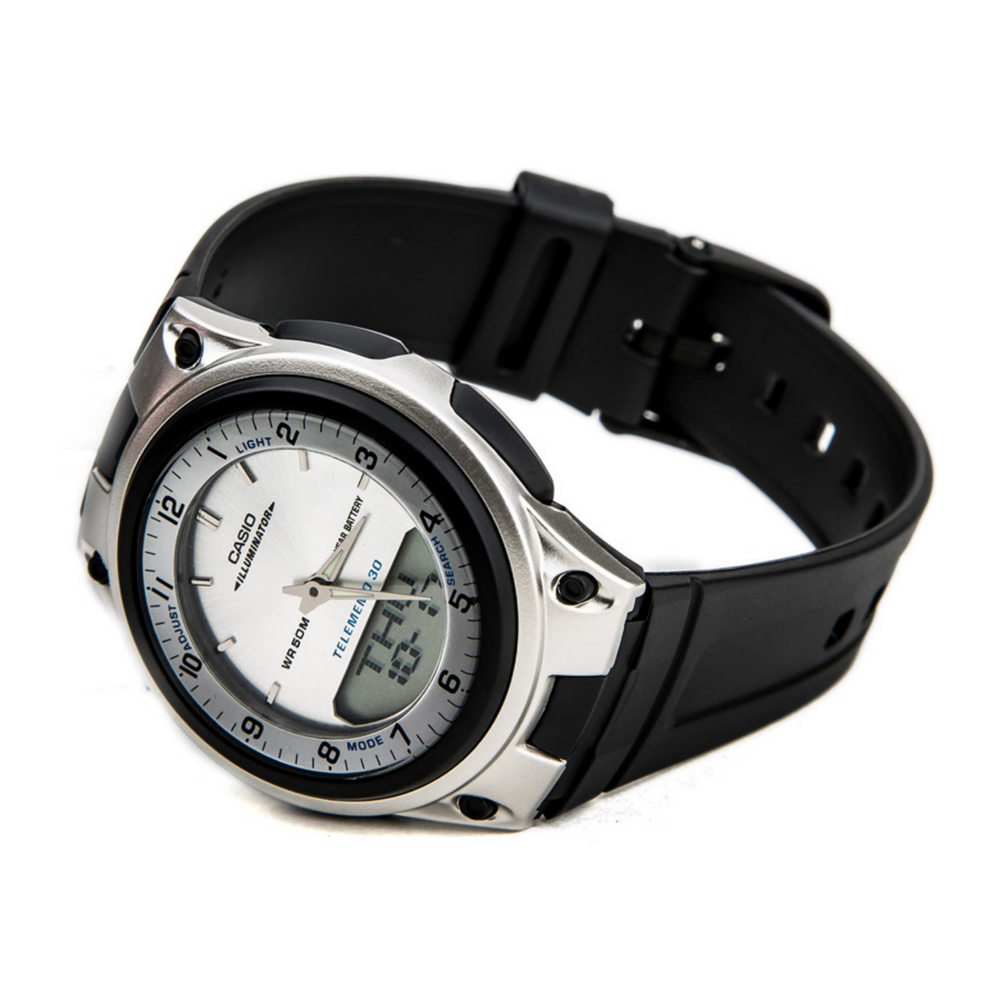 Casio Youth Dual Time Resin Belt Watch AW-80-7AVDF
