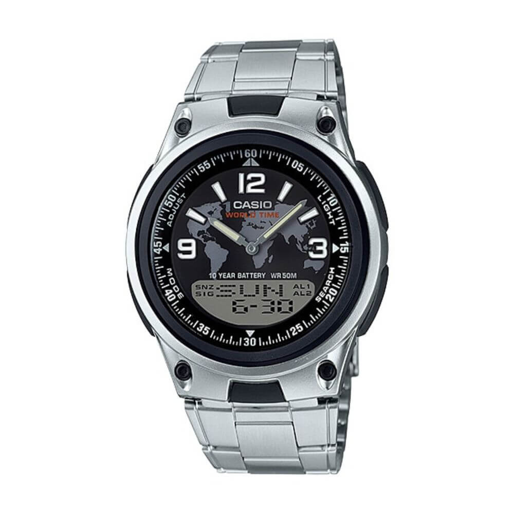 Casio Youth Dual Time Chain Watch AW-80D-1A2VDF