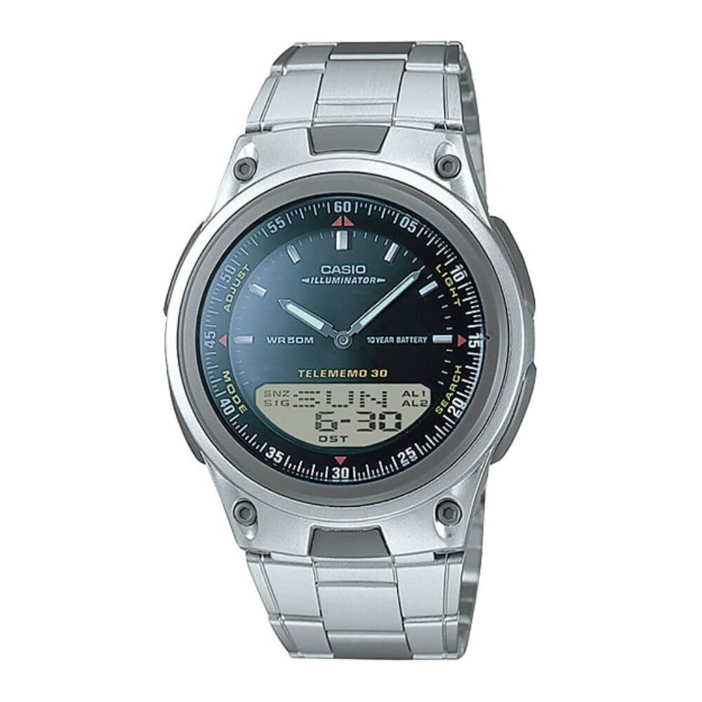 Casio Youth Dual Time Chain Watch AW-80D-1AVDF