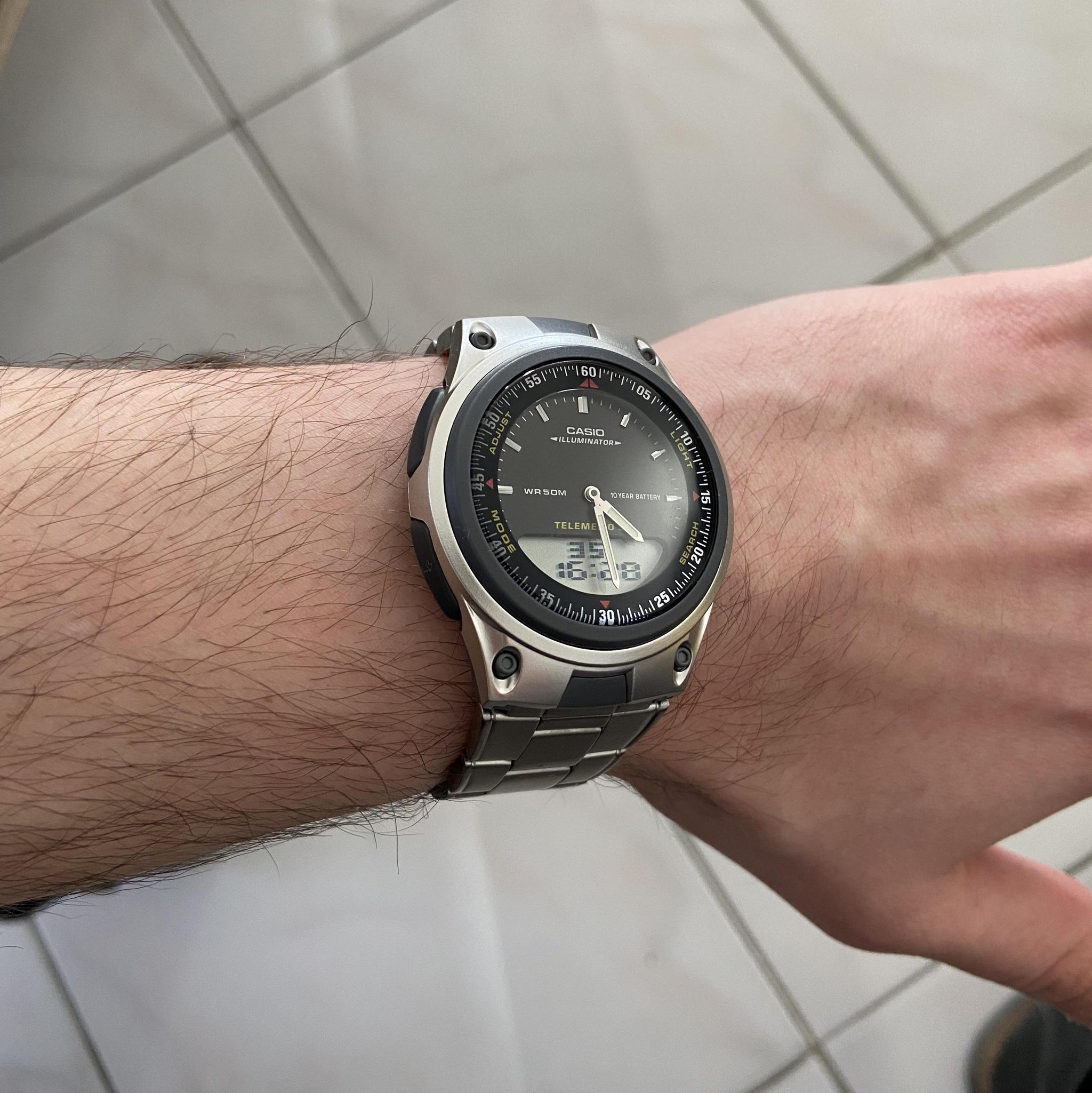 Casio Youth Dual Time Chain Watch AW-80D-1AVDF