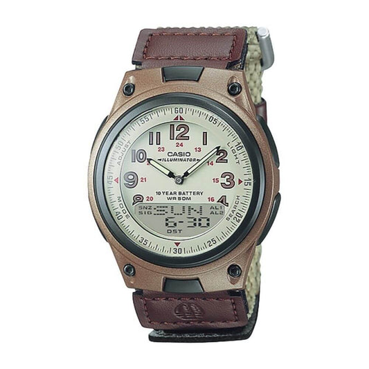 Casio Youth Dual Time Nylon Belt Watch AW-80V-5BVDF