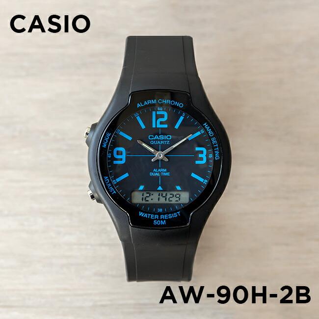 Casio Youth Dual Time Resin Belt Watch AW-90H-2BVDF