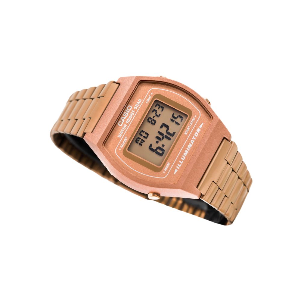 Casio Vintage Digital Rose Gold Chain Watch B640WC-5ADF