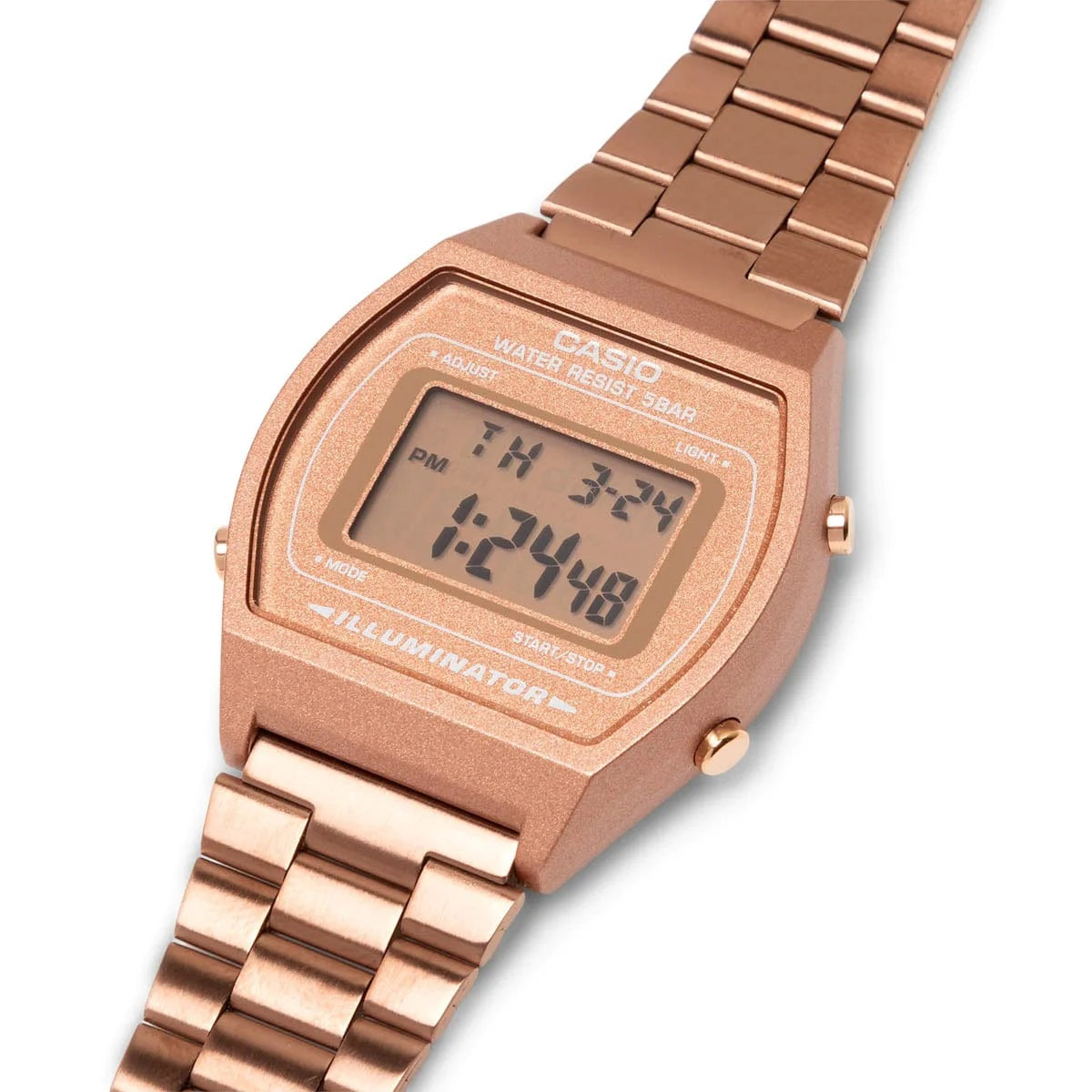 Casio Vintage Digital Rose Gold Chain Watch B640WC-5ADF