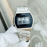Casio Vintage Digital Silver Chain Watch B640WD-1AVDF