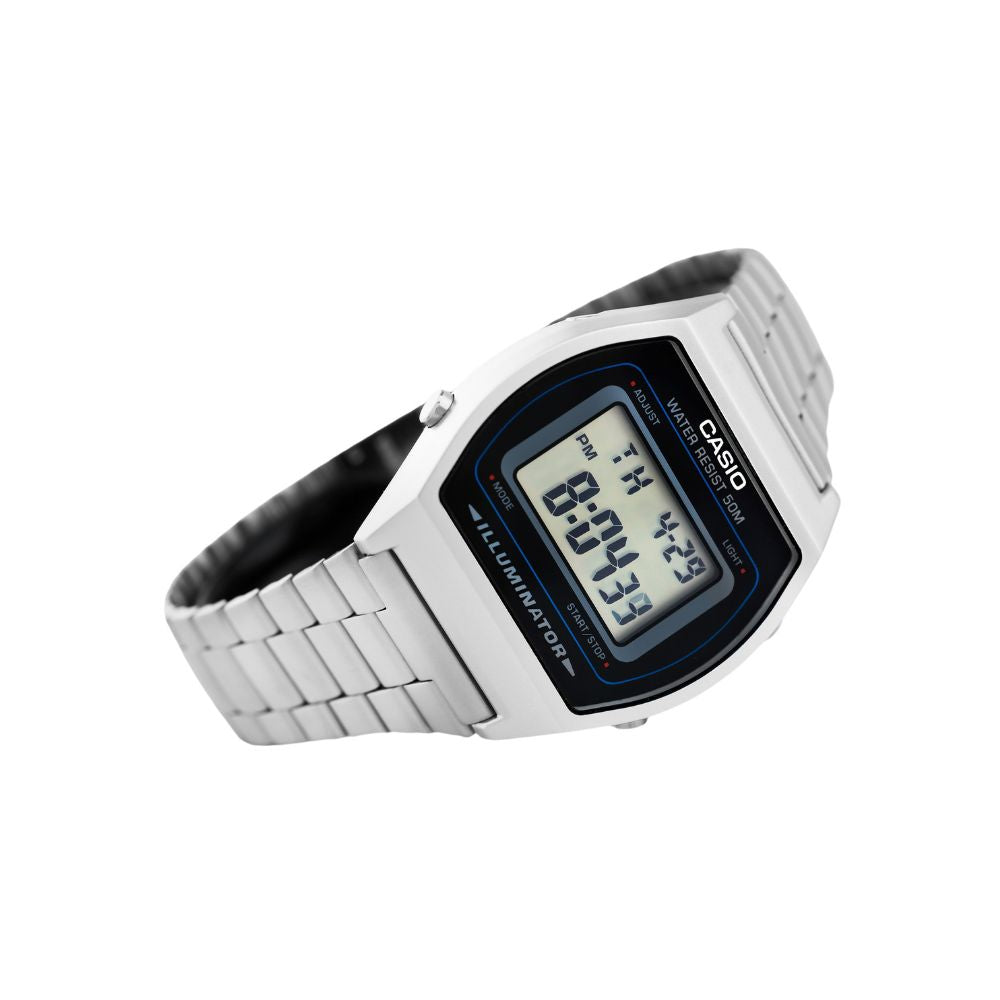 Casio Vintage Digital Silver Chain Watch B640WD-1AVDF
