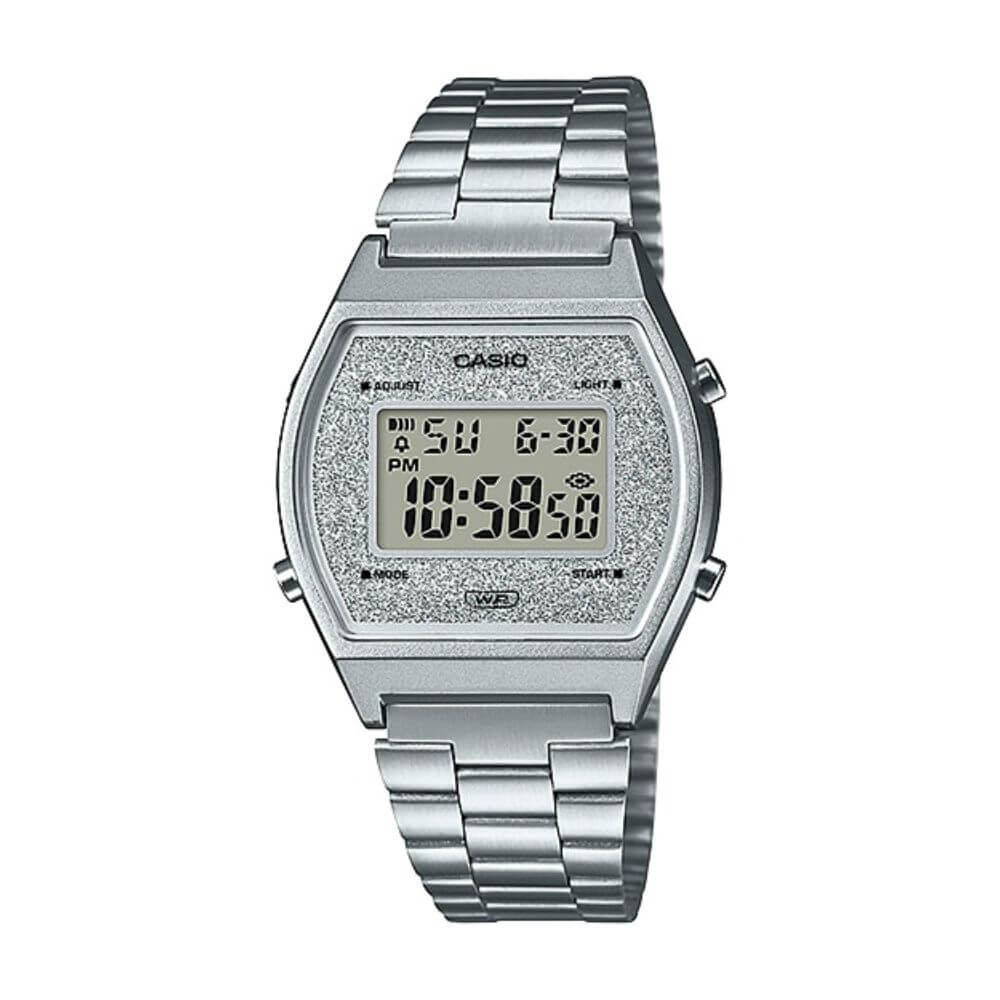 Casio Vintage Digital Silver Chain Watch B640WDG-7DF