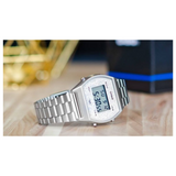 Casio Vintage Digital Silver Chain Watch B640WDG-7DF