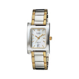 Casio Beside Date Stainless Steel Two Tone Ladies Chain Watch BEL-100SG-7AVDF